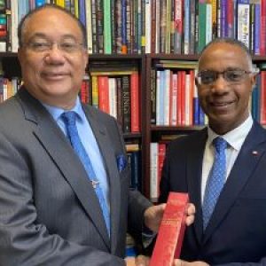 UWI Pro-Vice-Chancellor Richard-Bernal-with-Gervan-Fearon