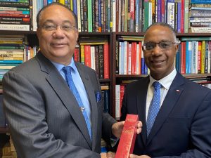 UWI Pro-Vice-Chancellor Richard-Bernal-with-Gervan-Fearon