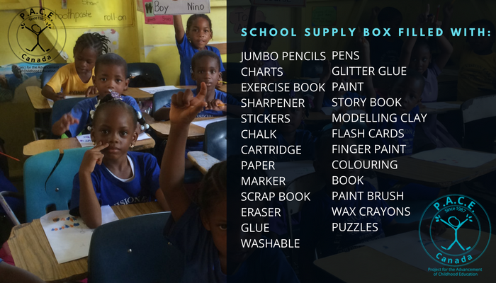More than 20 high-quality items including: • Jumbo pencils & pens • Exercise books & charts • Crayons, glue & scissors • Paint, puzzles & educational toys