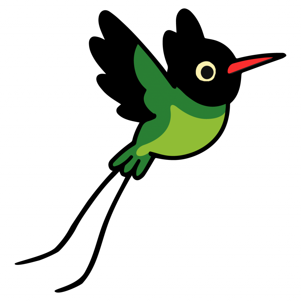 Makka the Doctor Bird Character Flying