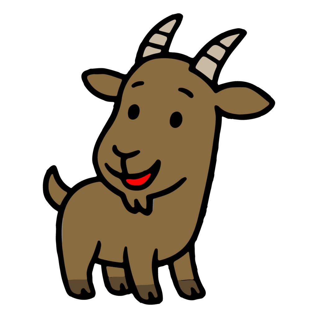 Ziggy the Goat Character - Left side view